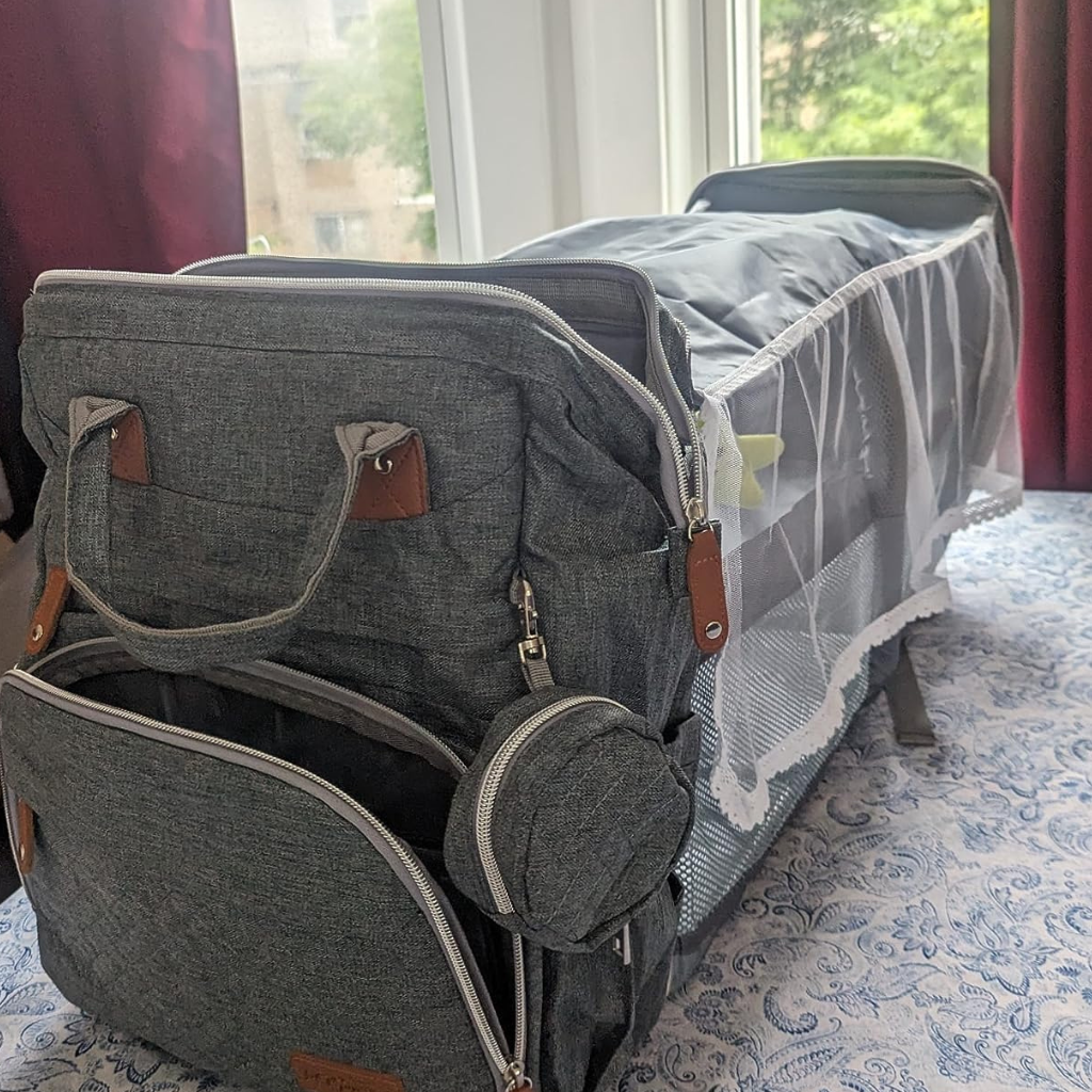 JetTots 2-in-1 Diaper Bag & Crib