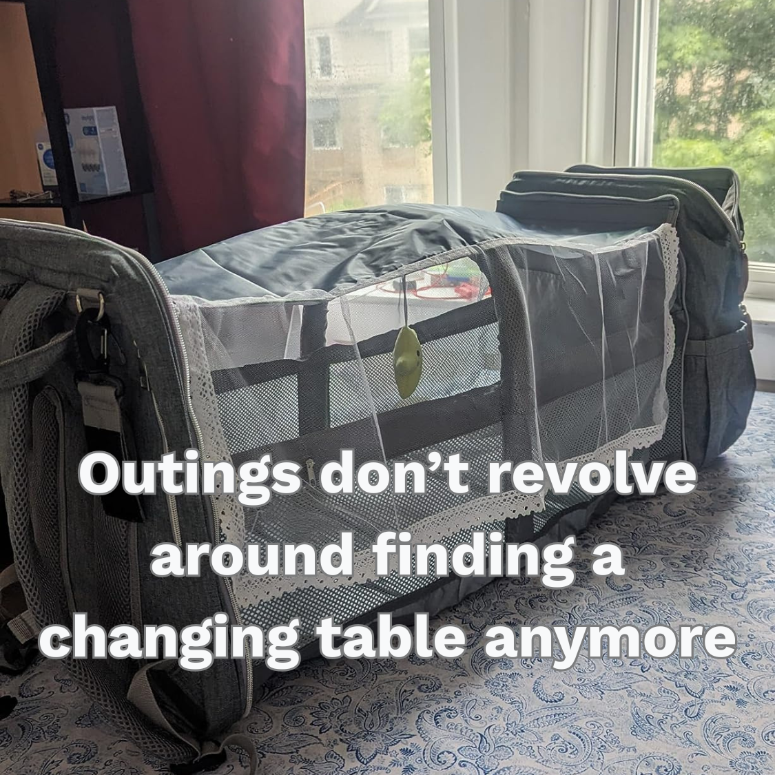 JetTots 2-in-1 Diaper Bag & Crib