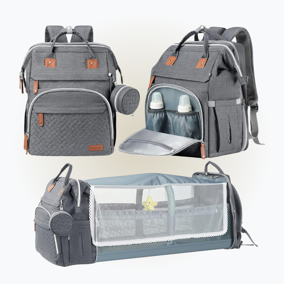 JetTots 2-in-1 Diaper Bag & Crib